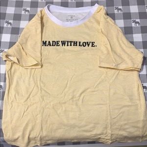 “MADE WITH LOVE” crop top